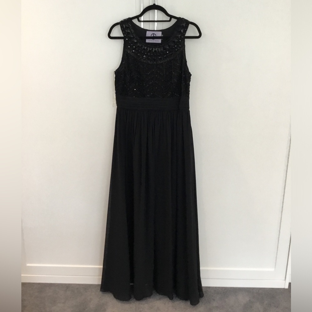 (2) N - JS Collections, Black Beaded Dress Size 12